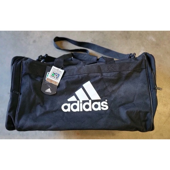 Adidas Black Duffle Bag, Gym Bag Major League Soccer Patch MLS New - Picture 1 of 4
